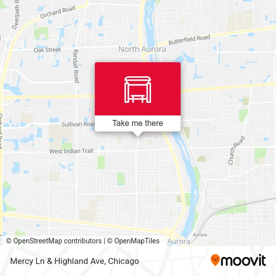 Mercy Ln & Highland Ave map