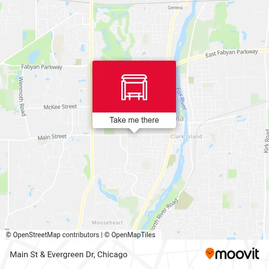 Main St & Evergreen Dr map