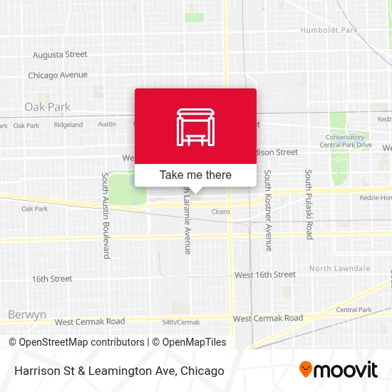 Harrison St & Leamington Ave map