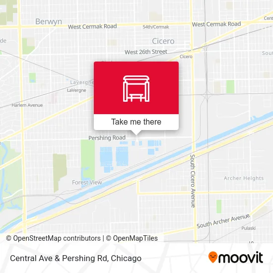 Central Ave & Pershing Rd map
