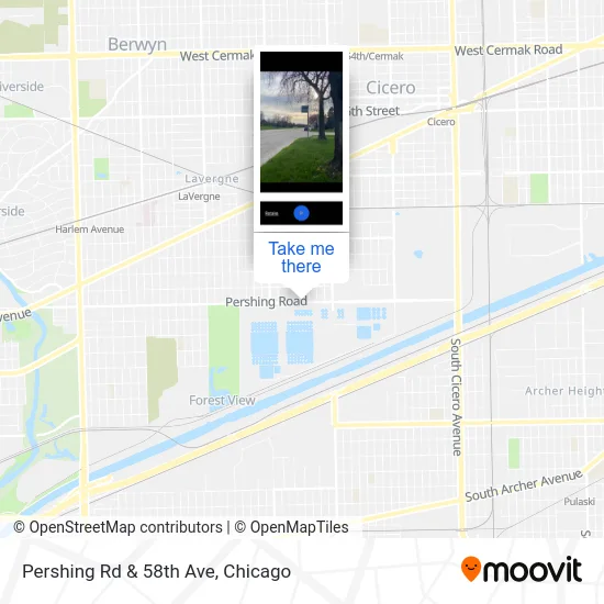 Pershing Rd & 58th Ave map