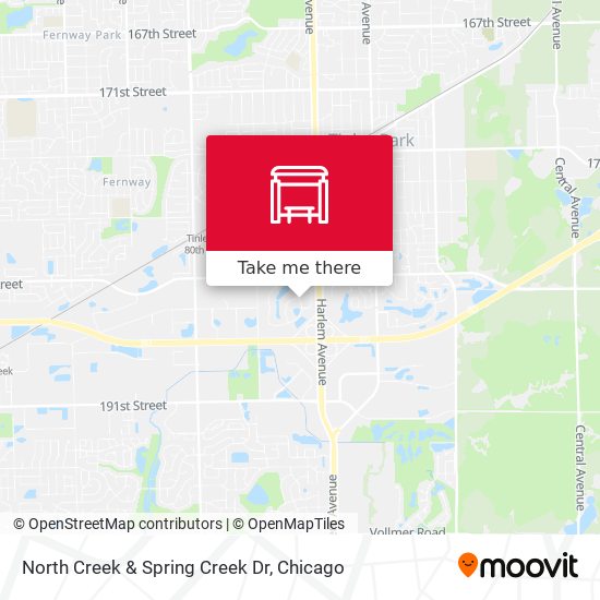 North Creek & Spring Creek Dr map