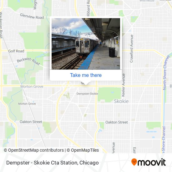 Dempster - Skokie Cta Station map
