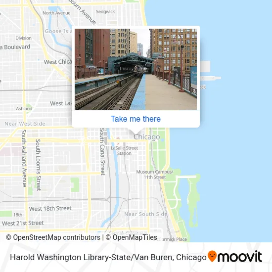 Mapa de Harold Washington Library-State / Van Buren