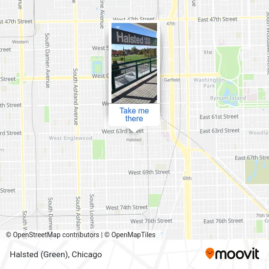 Halsted (Green) map
