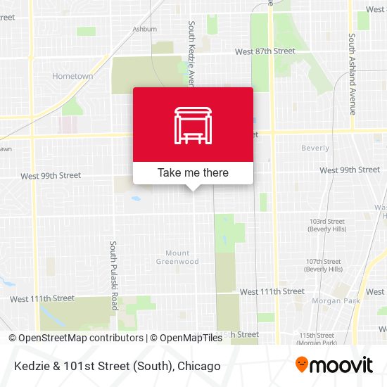 Kedzie & 101st Street (South) map