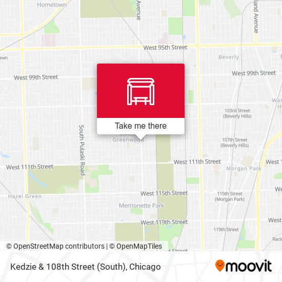 Kedzie & 108th Street (South) map