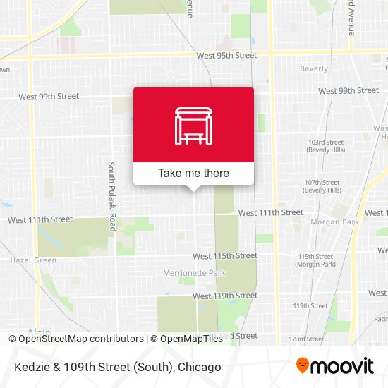 Mapa de Kedzie & 109th Street (South)