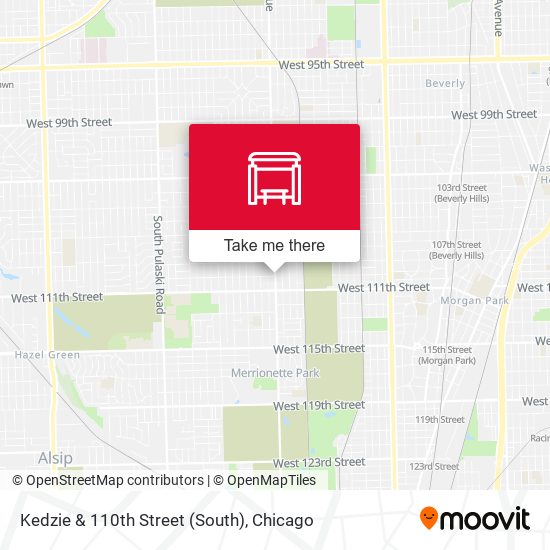 Mapa de Kedzie & 110th Street (South)