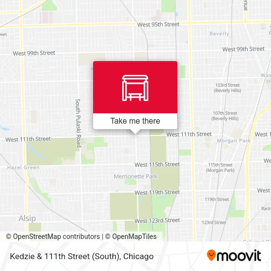 Kedzie & 111th Street (South) map
