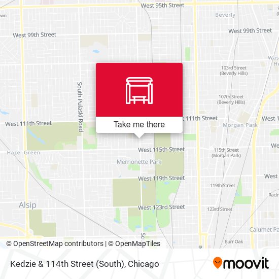 Kedzie & 114th Street (South) map