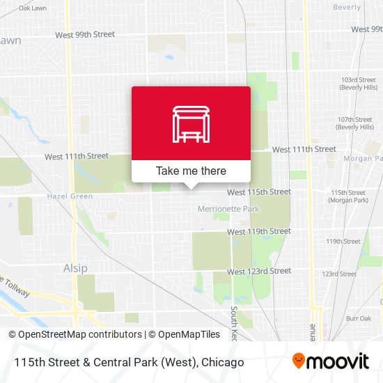 115th Street & Central Park (West) map