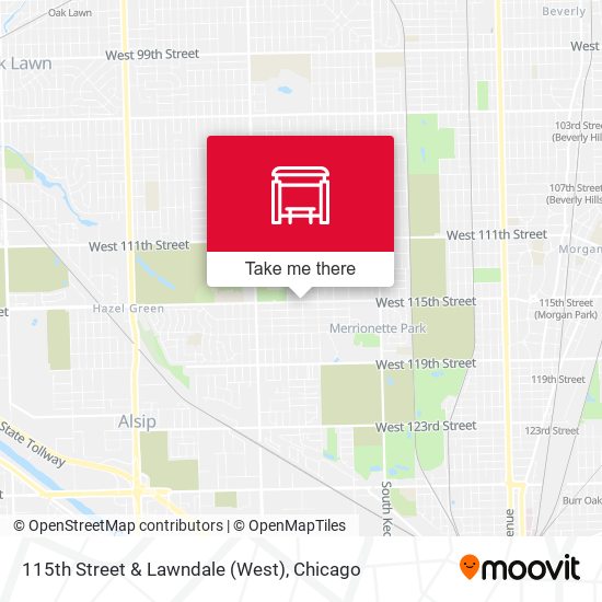 115th Street & Lawndale (West) map