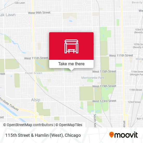 115th Street & Hamlin (West) map