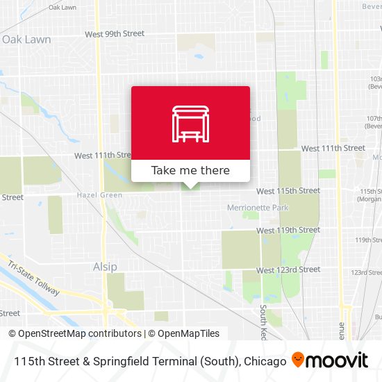 115th Street & Springfield Terminal (South) map