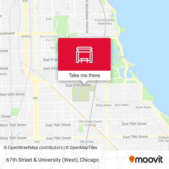 67th Street & University (West) map