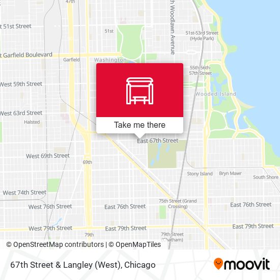 67th Street & Langley (West) map