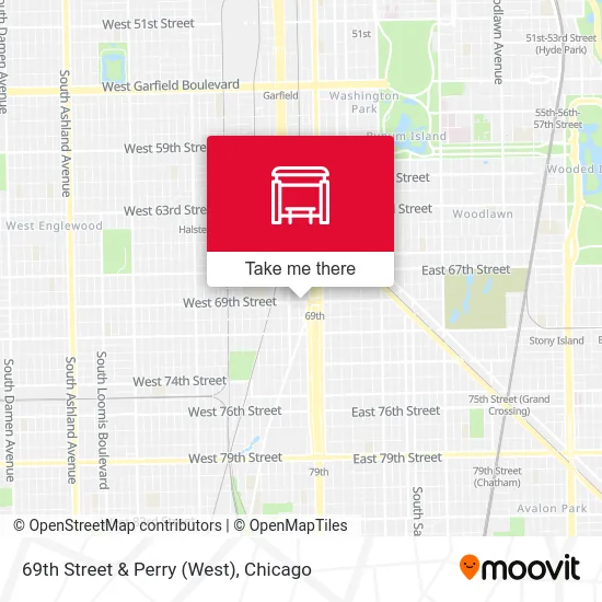 69th Street & Perry (West) map