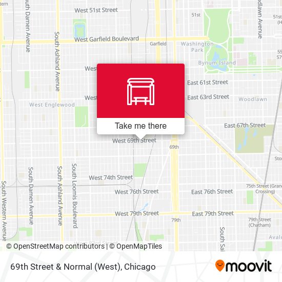 69th Street & Normal (West) map