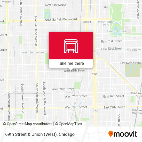 69th Street & Union (West) map