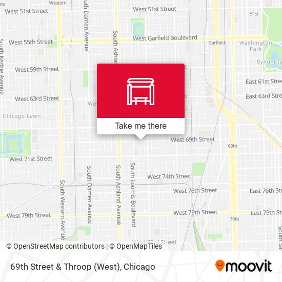 69th Street & Throop (West) map