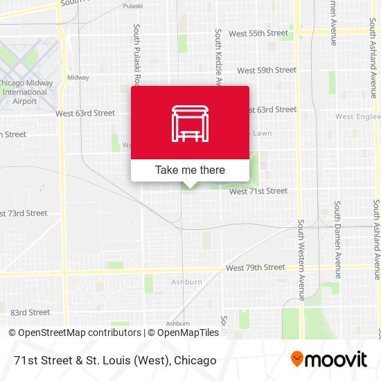 71st Street & St. Louis (West) map