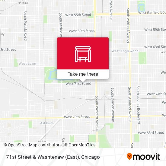 71st Street & Washtenaw (East) map