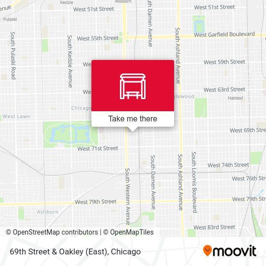 69th Street & Oakley (East) map