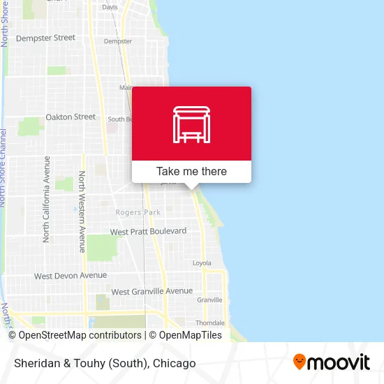 Sheridan & Touhy (South) map