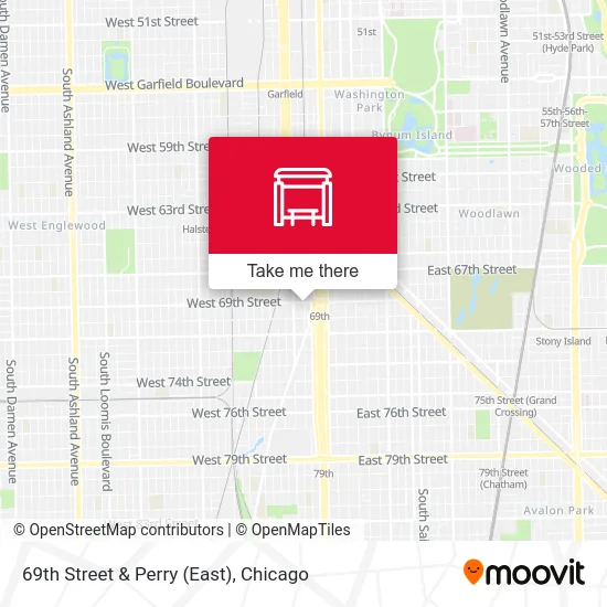 69th Street & Perry (East) map