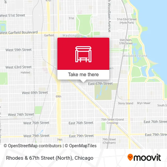 Rhodes & 67th Street (North) map