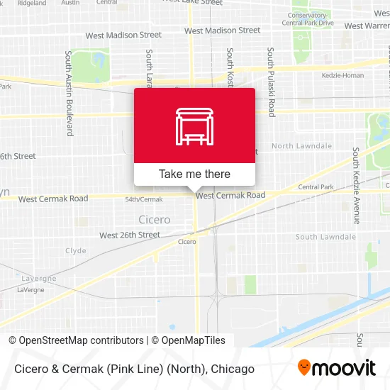 Cicero & Cermak (Pink Line) (North) map