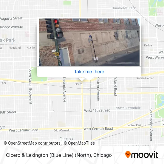 Cicero & Lexington (Blue Line) (North) map