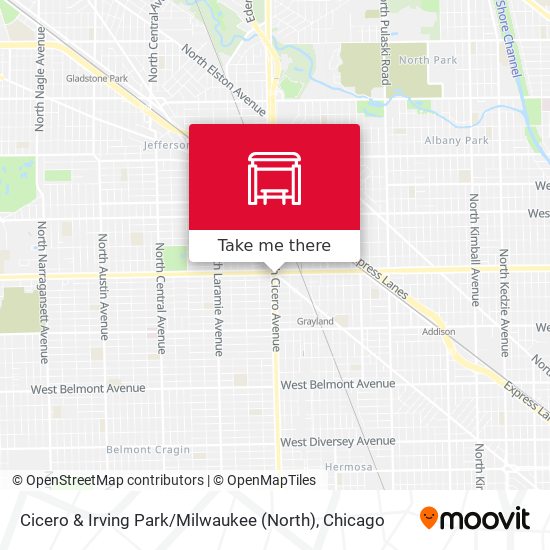 Mapa de Cicero & Irving Park / Milwaukee (North)