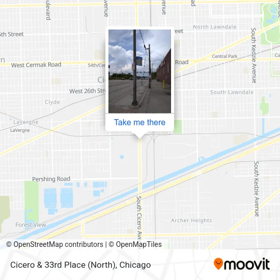 Cicero & 33rd Place (North) map