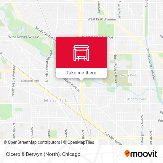Cicero & Berwyn (North) map