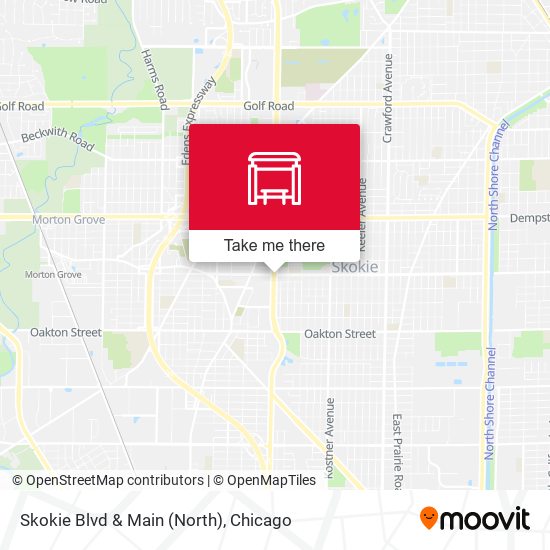 Skokie Blvd & Main (North) map