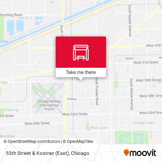 55th Street & Kostner (East) map