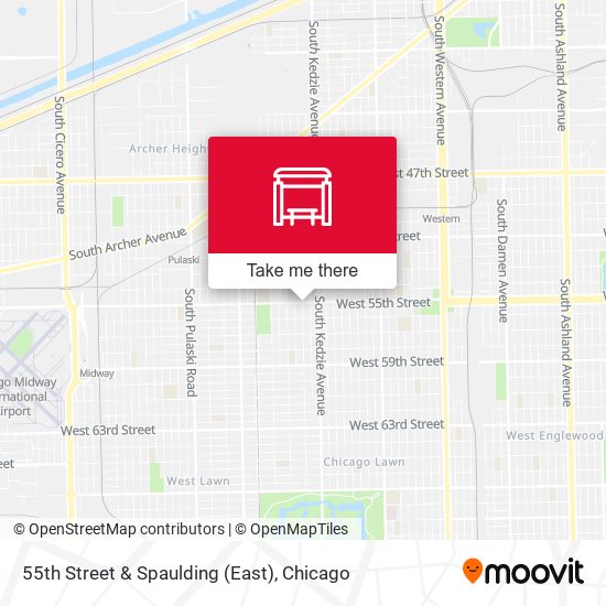 55th Street & Spaulding (East) map