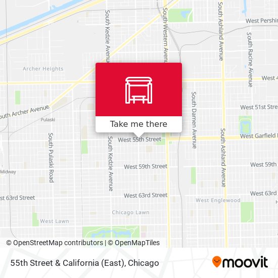 55th Street & California (East) map