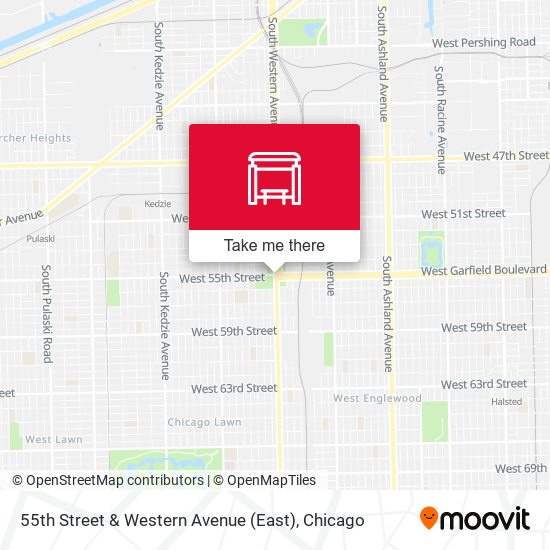 55th Street & Western Avenue (East) map