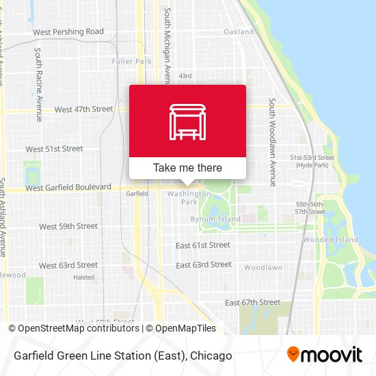 Garfield Green Line Station (East) map