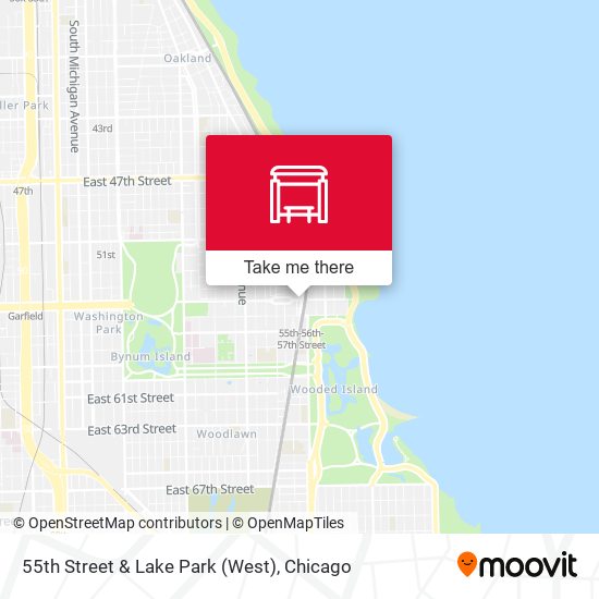 55th Street & Lake Park (West) map