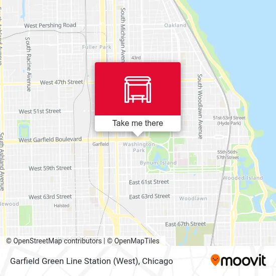 Garfield Green Line Station (West) map