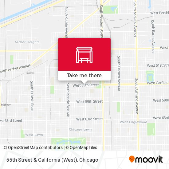 55th Street & California (West) map