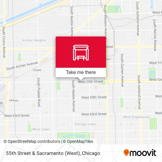 55th Street & Sacramento (West) map