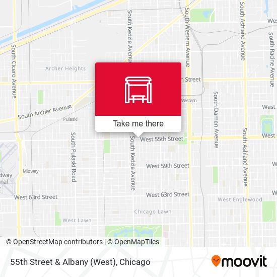 55th Street & Albany (West) map