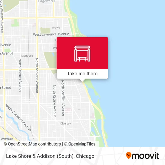 Lake Shore & Addison (South) map