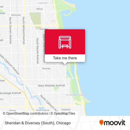 Sheridan & Diversey (South) map