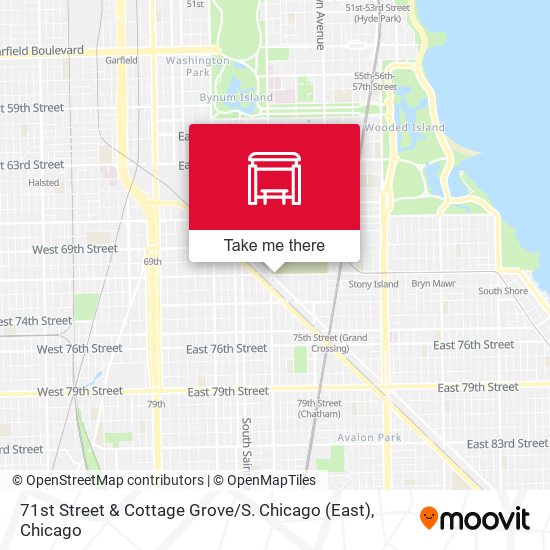 Mapa de 71st Street & Cottage Grove / S. Chicago (East)